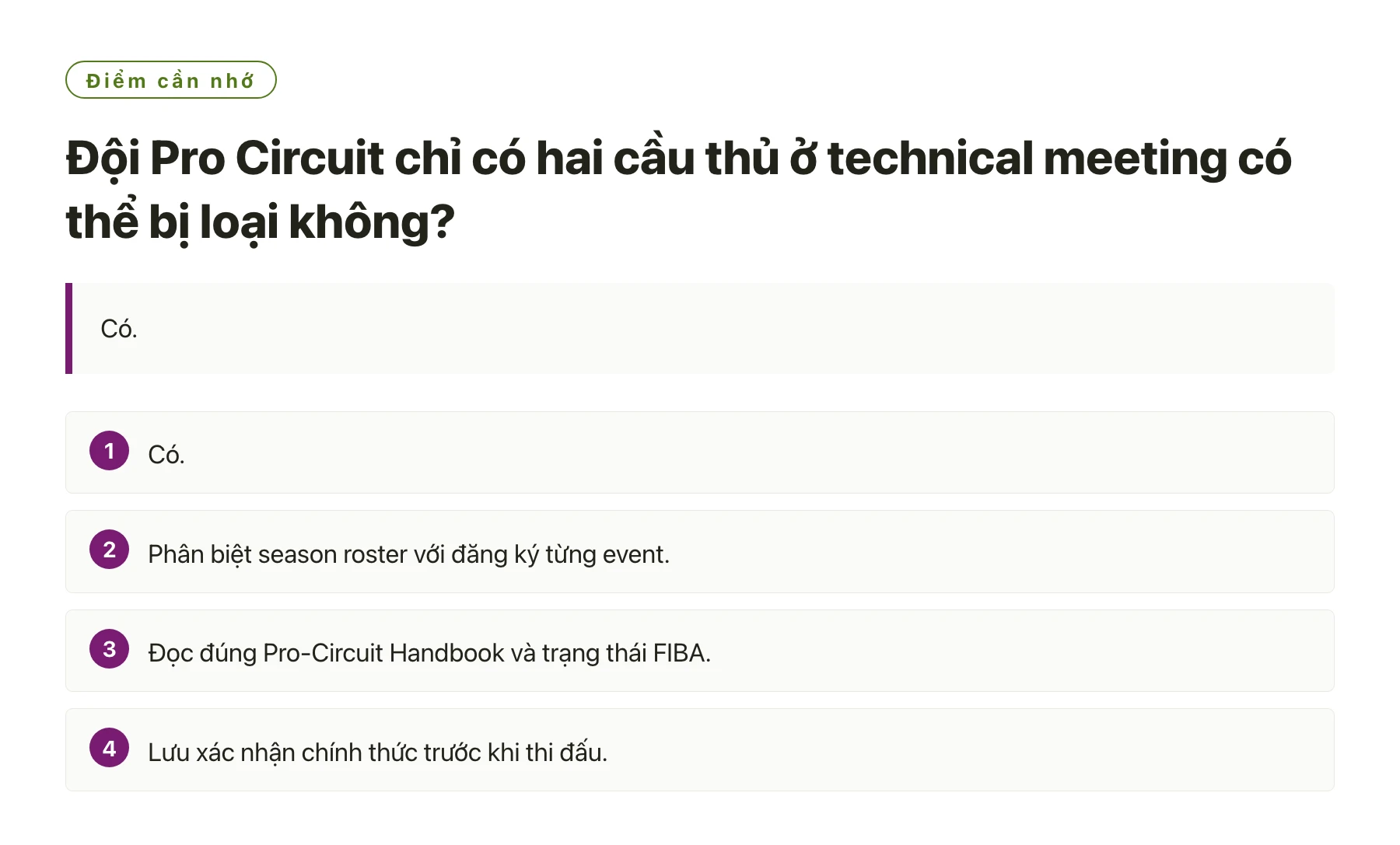 Đội Pro Circuit chỉ có hai cầu thủ ở technical meeting có thể bị loại không?——全文要点速览